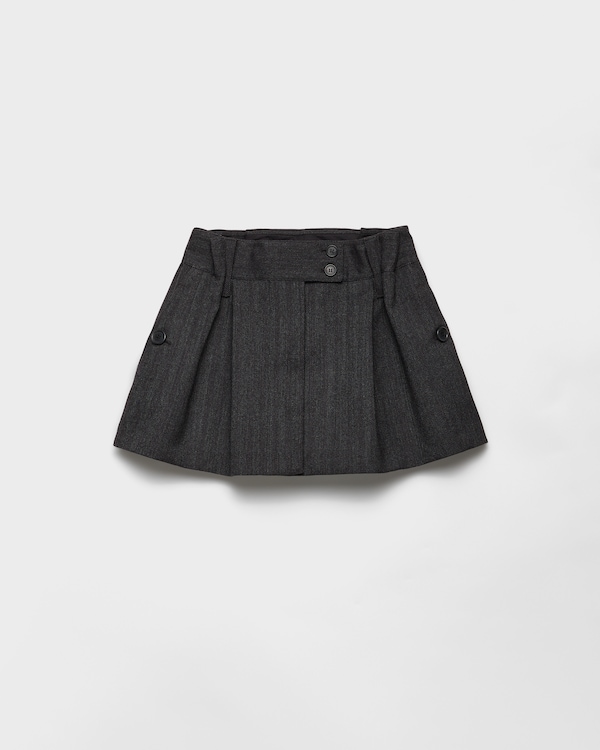 PRADA - あさりページ♡ Black Sablé satin skirt | PRADA