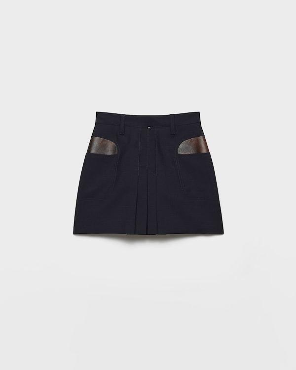 ミニスカート PRADA MIDNIGHT BLUE DRILL MINI SKIRT ネイビー（紺）系 PRADA(プラダ) ミニスカート(レディース