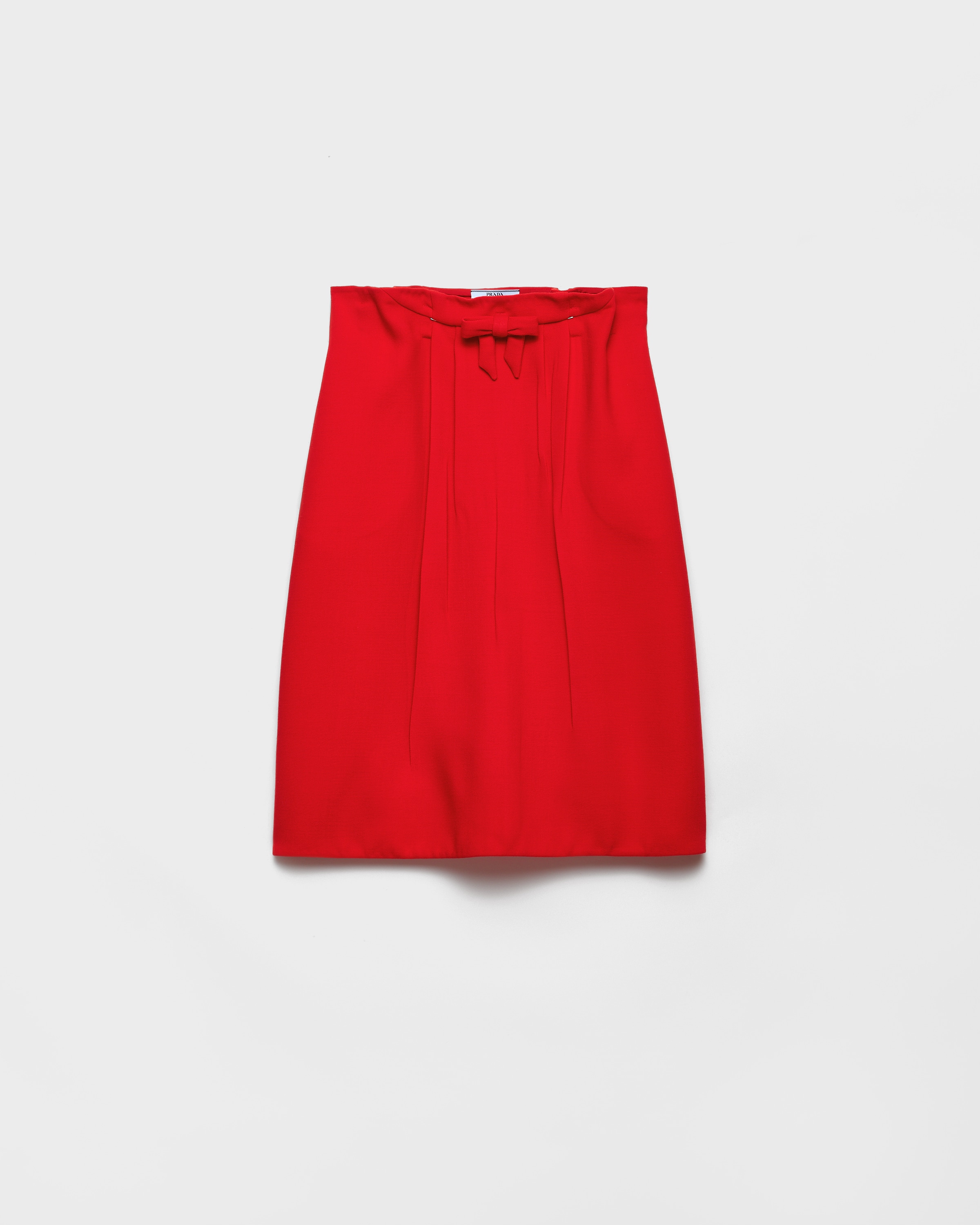 【PRADA】サイドスリット ミディスカート☆SALE中 ライトベージュ コットン ミニスカート | PRADA