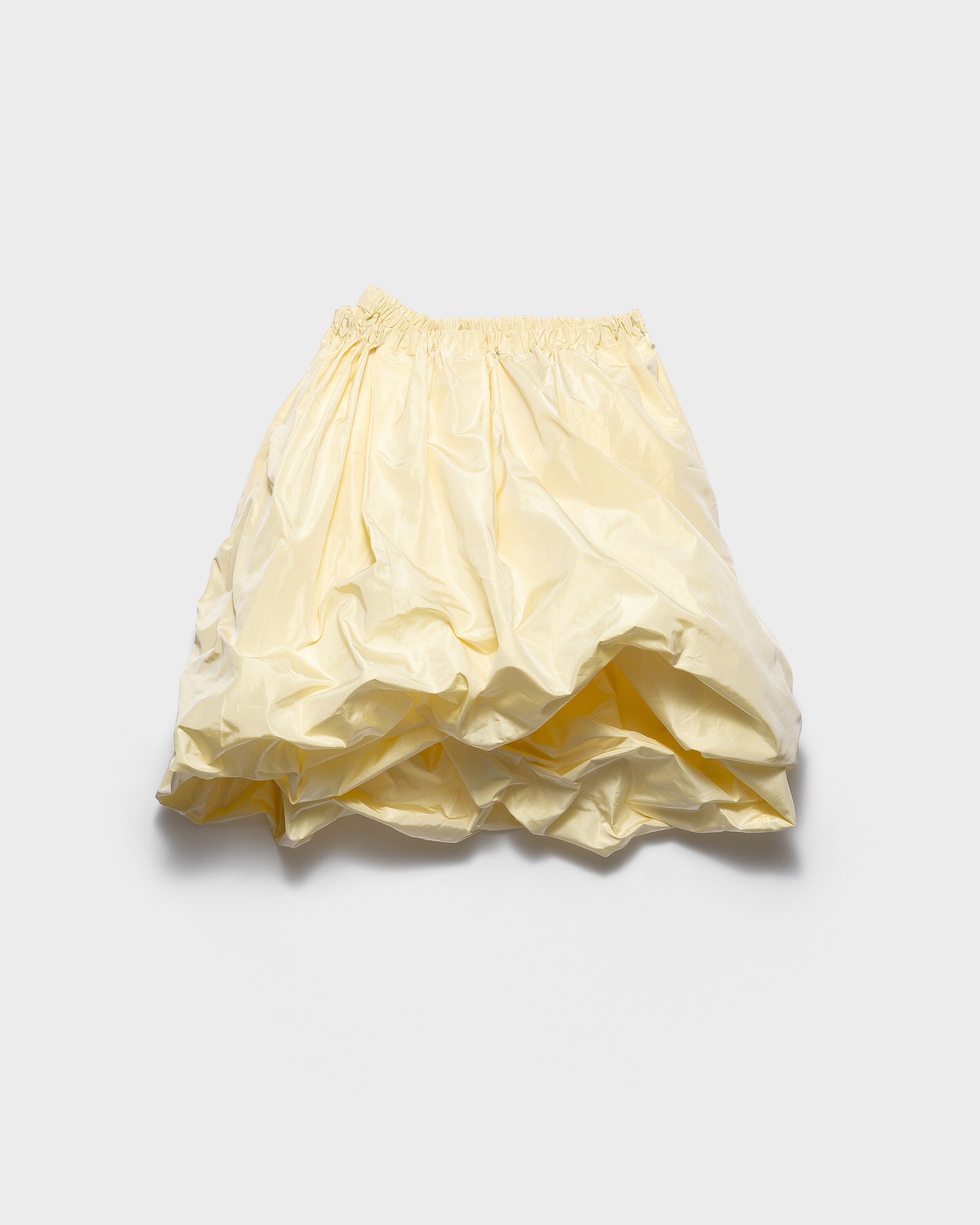 Prada Technical Taffeta Skirt, Woman, Cream, Size 38