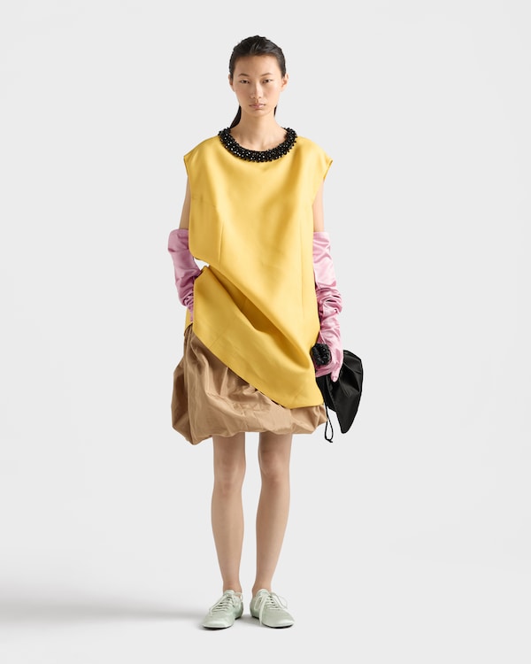 Technical taffeta skirt - Khaki Technical taffeta skirt - Khaki