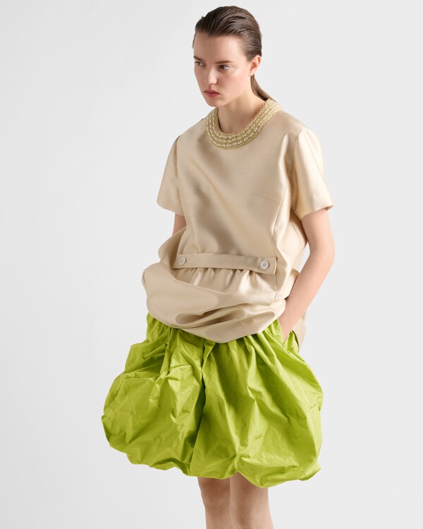 Technical taffeta skirt - Pistachio Green Technical taffeta skirt - Pistachio Green
