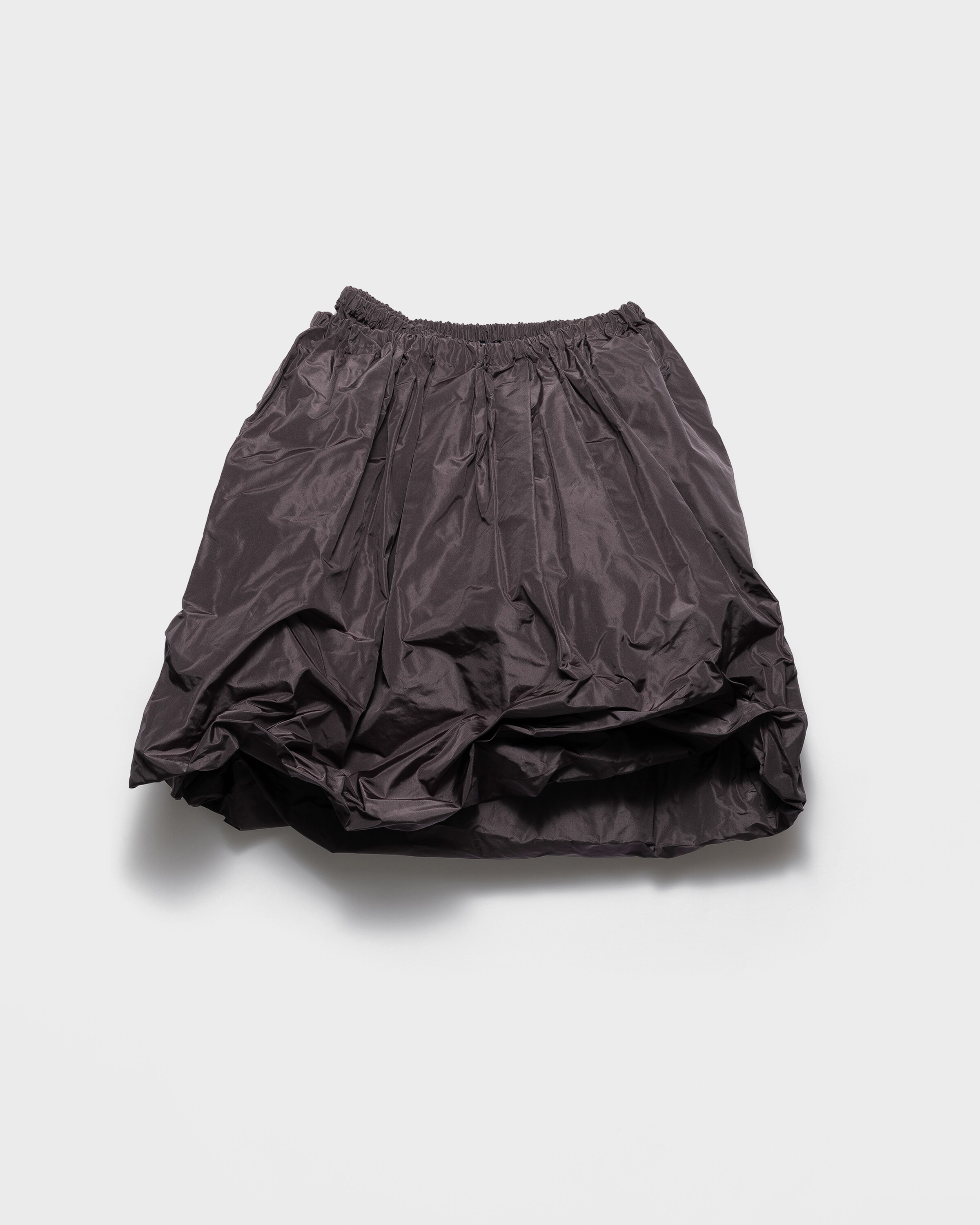 Prada Technical Taffeta Skirt, Woman, Hematite, Size 40