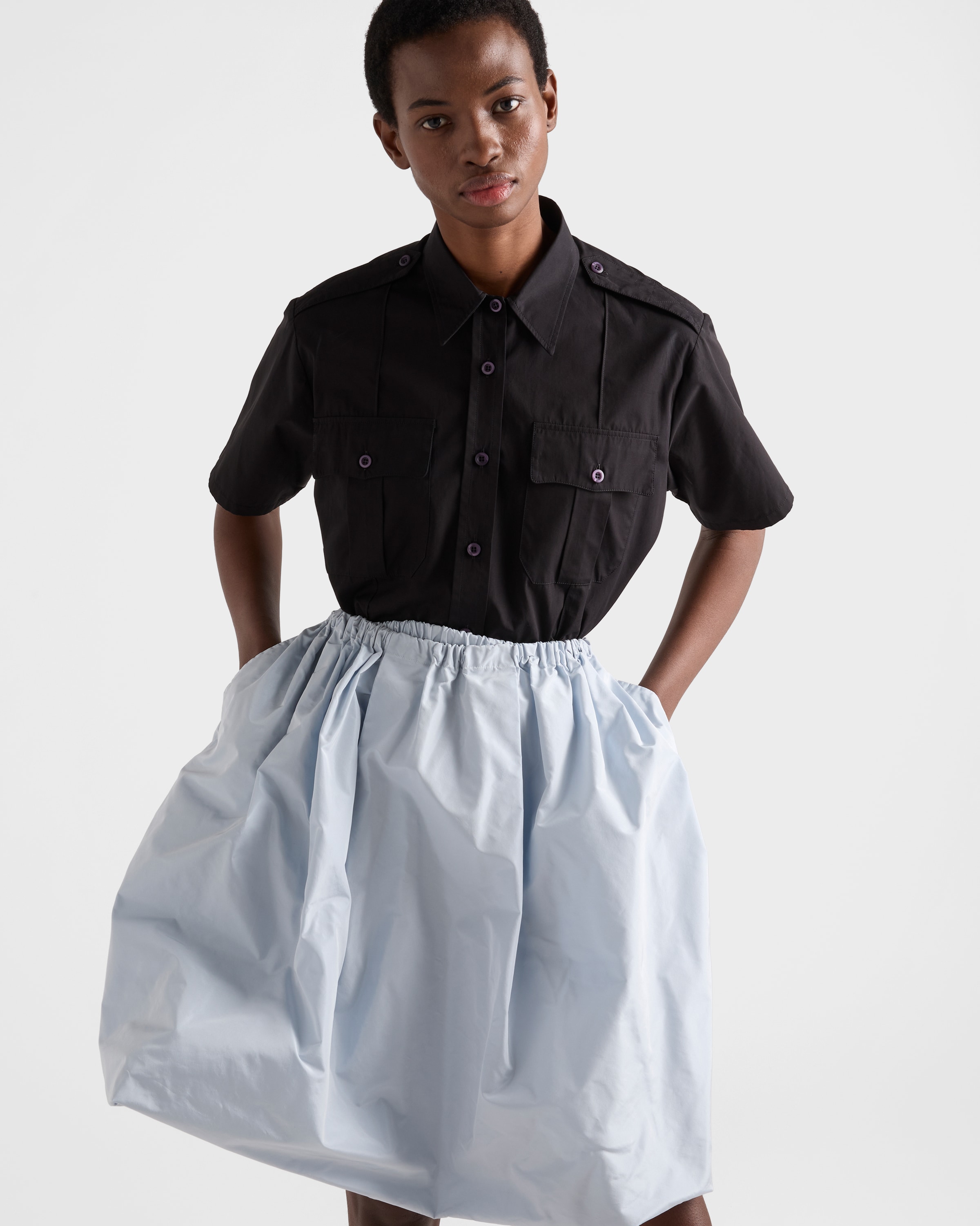 Astro Technical Taffeta Skirt | PRADA