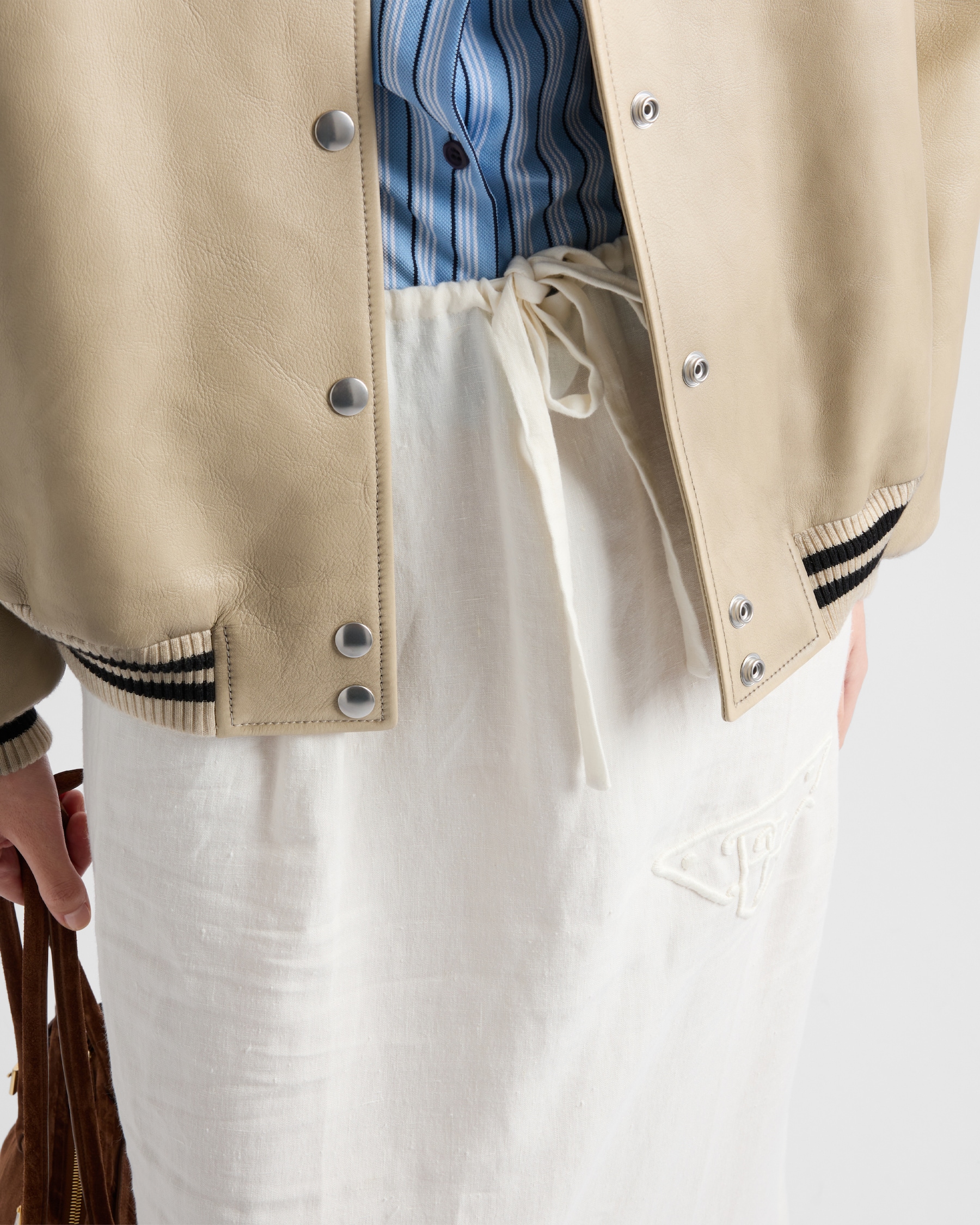 Edda Long Flower Seed Print Linen Skirt <span>EDDA<span>