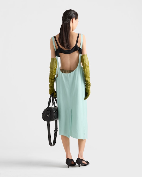 Rock aus Crêpe - Blattgrün Rock aus Crêpe - Blattgrün