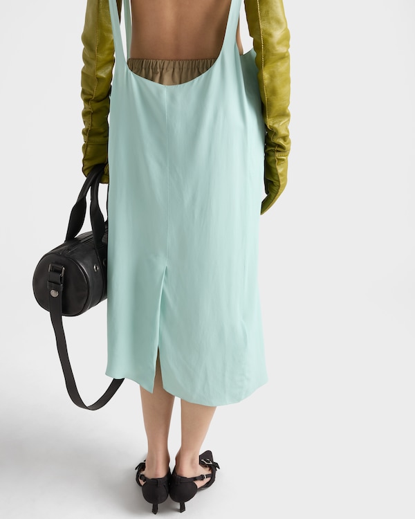 Rock aus Crêpe - Blattgrün Rock aus Crêpe - Blattgrün