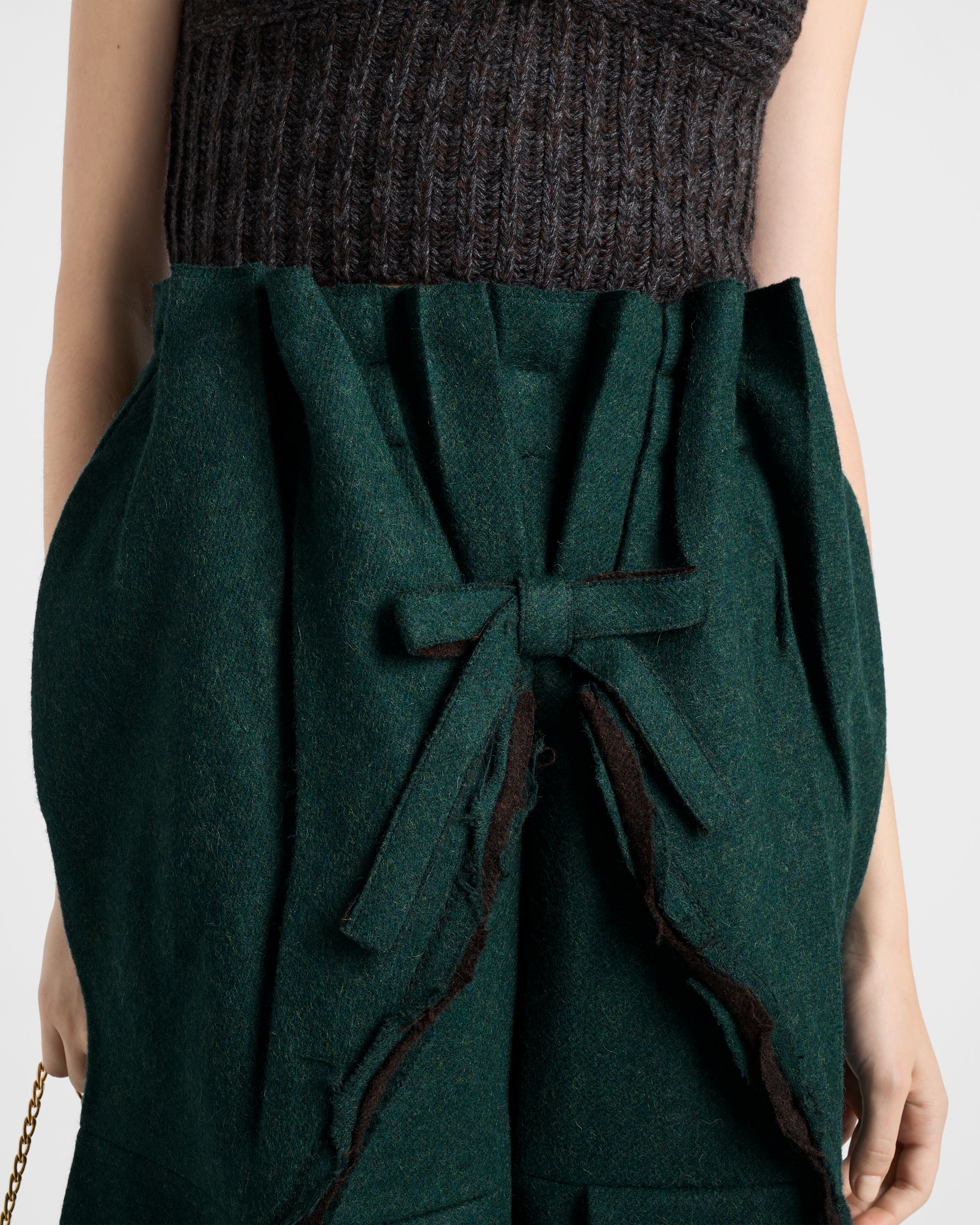 Prada Midirock Aus Shetlandwolle In Green