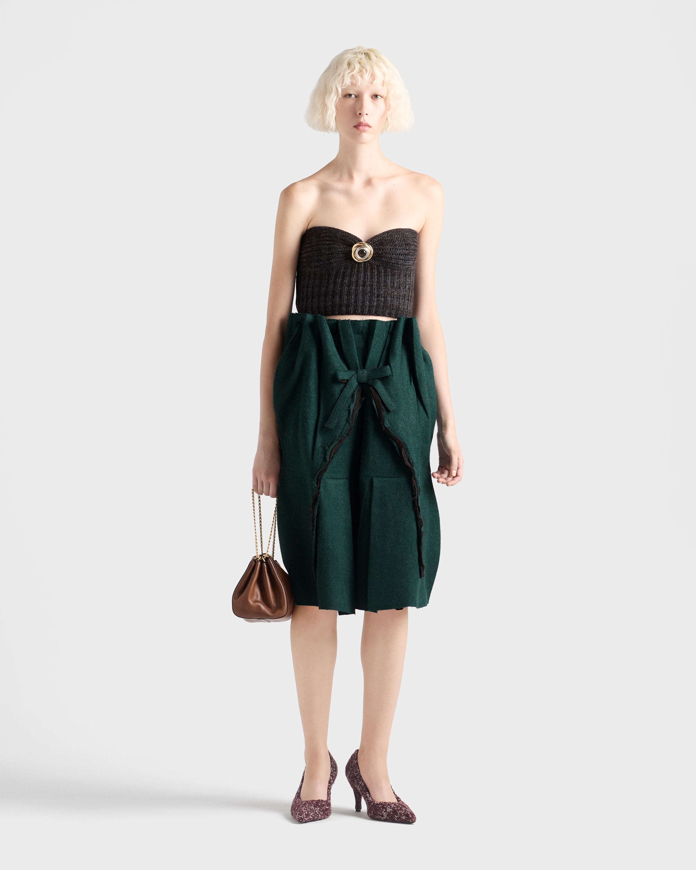 Prada Midirock Aus Shetlandwolle In Green