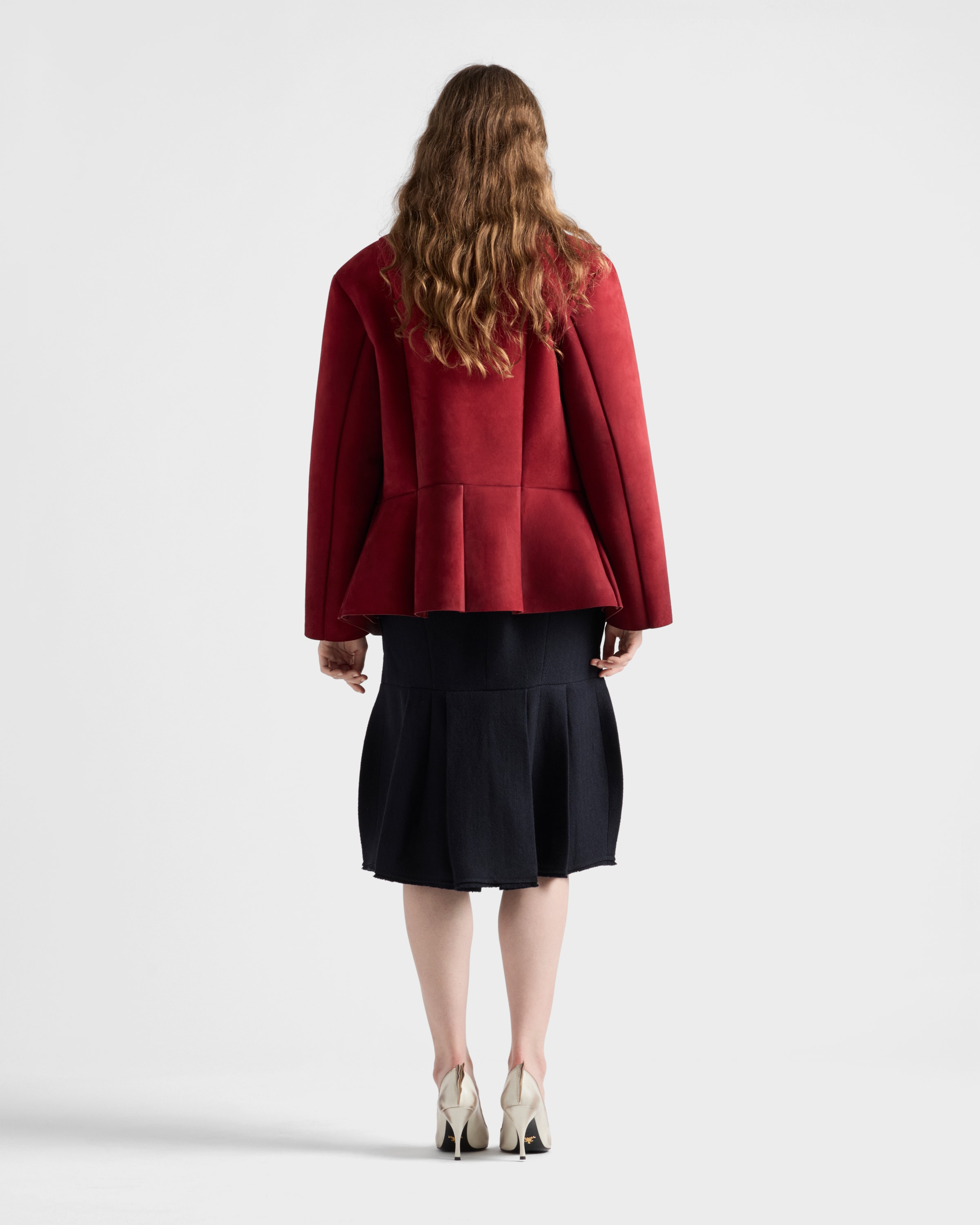 【希少】PRADA Houndstooth wool and nylon midi skirt スカート 希少】PRADA Houndstooth wool and nylon midi skirt スカート