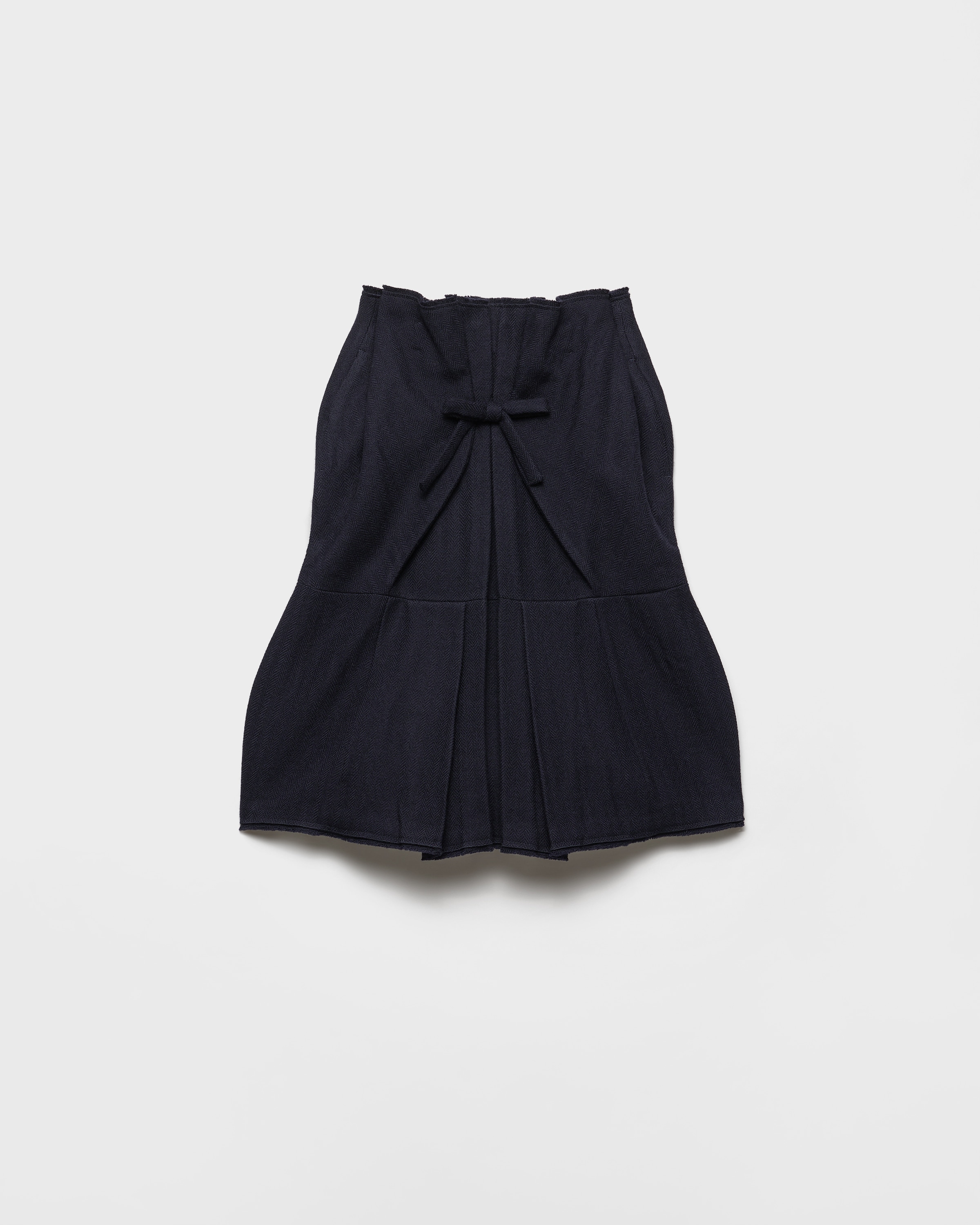 Prada Midirock Aus Chevron-wolle In Blue