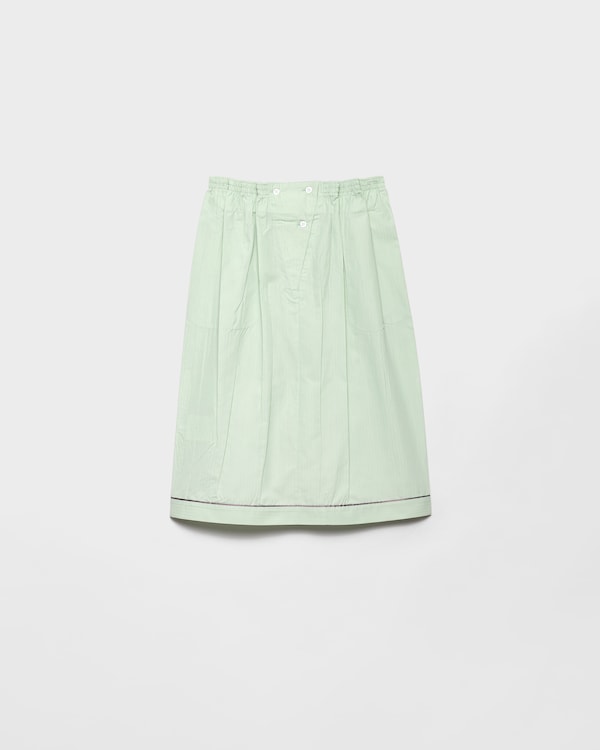 Ivory Floral print jacquard skirt | PRADA