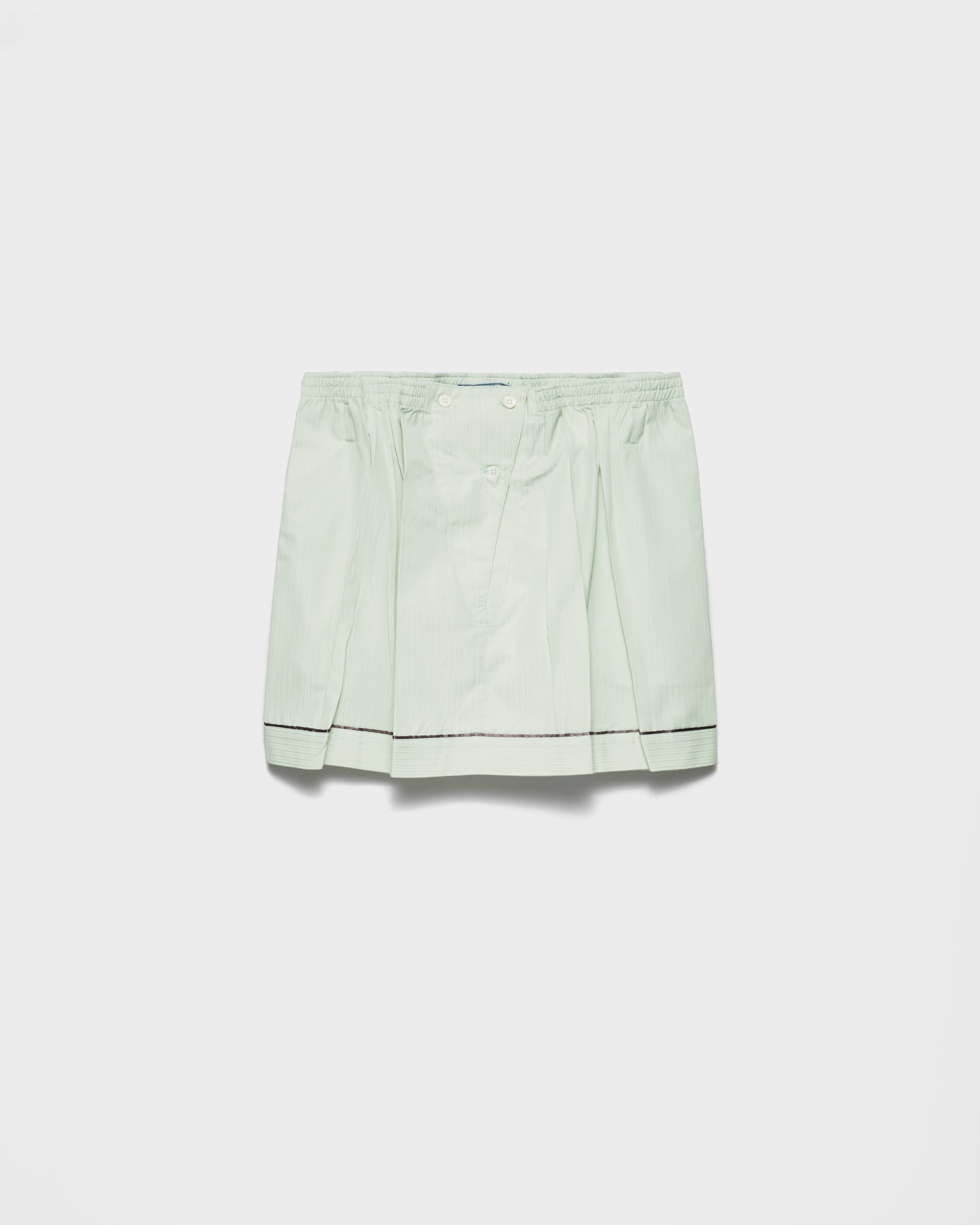 Prada Cotton Miniskirt In Blue