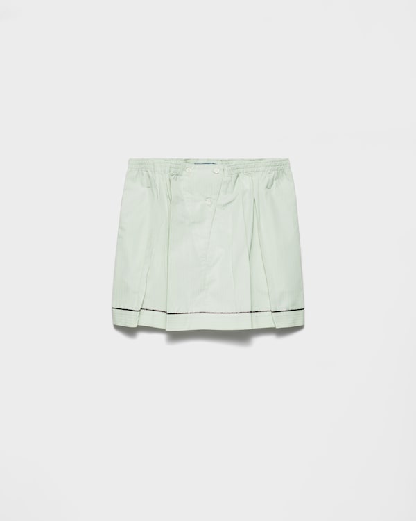 【送料&関税込】Prada Ivory Cotton Blend Mini Skirt Prada Ivory Cotton Blend Mini Skirt | italist