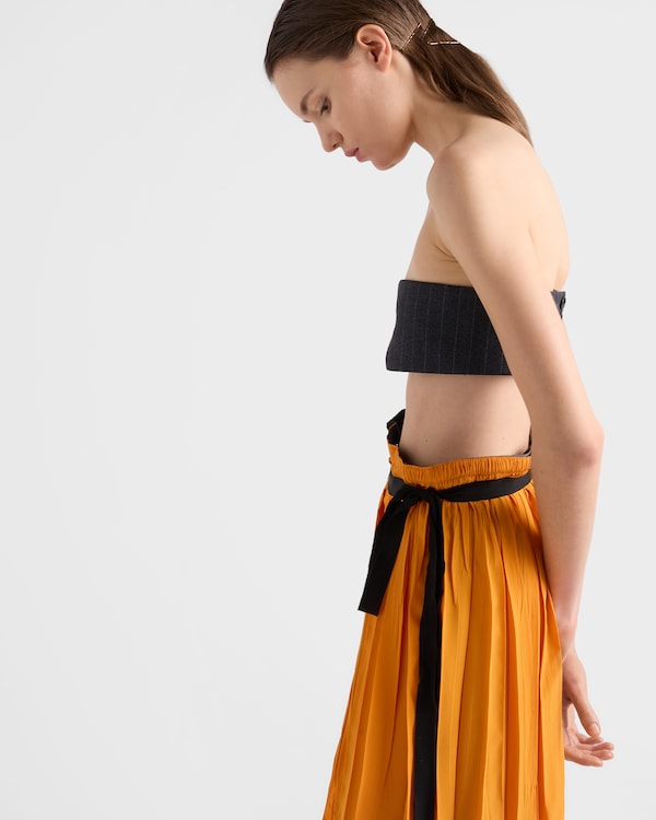 Technical taffeta patchwork skirt - Orange Technical taffeta patchwork skirt - Orange