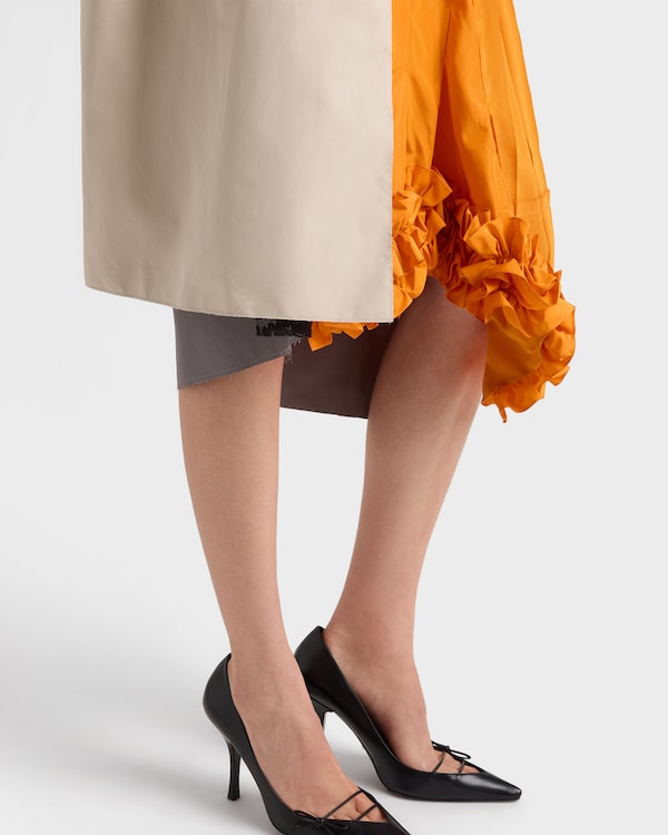 Technical taffeta patchwork skirt - Orange Technical taffeta patchwork skirt - Orange
