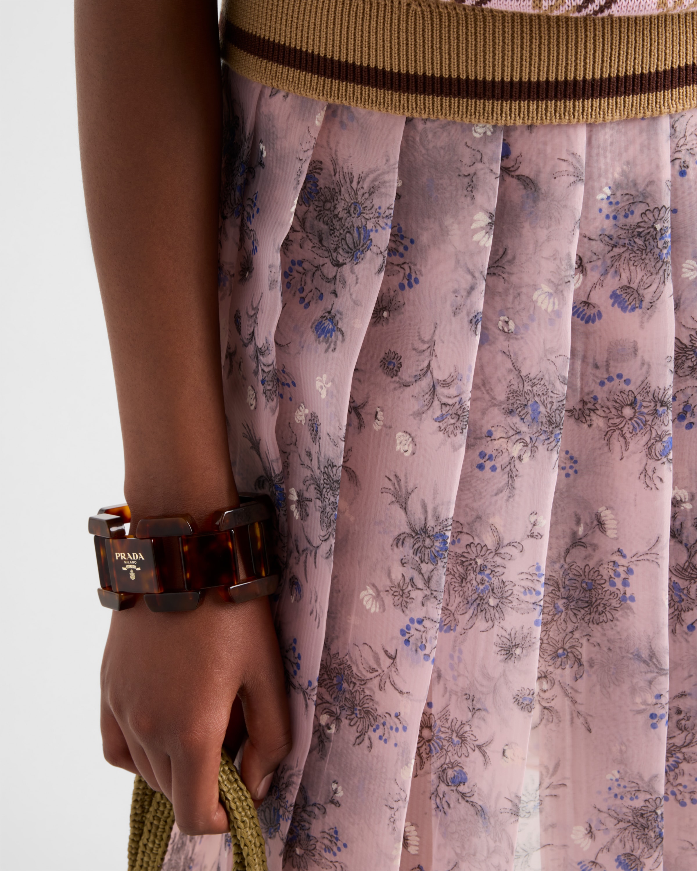 スカート PRADA Women Skirts 31143 16ND F0442 Pink Petal Pink Cotton mesh skirt | PRADA