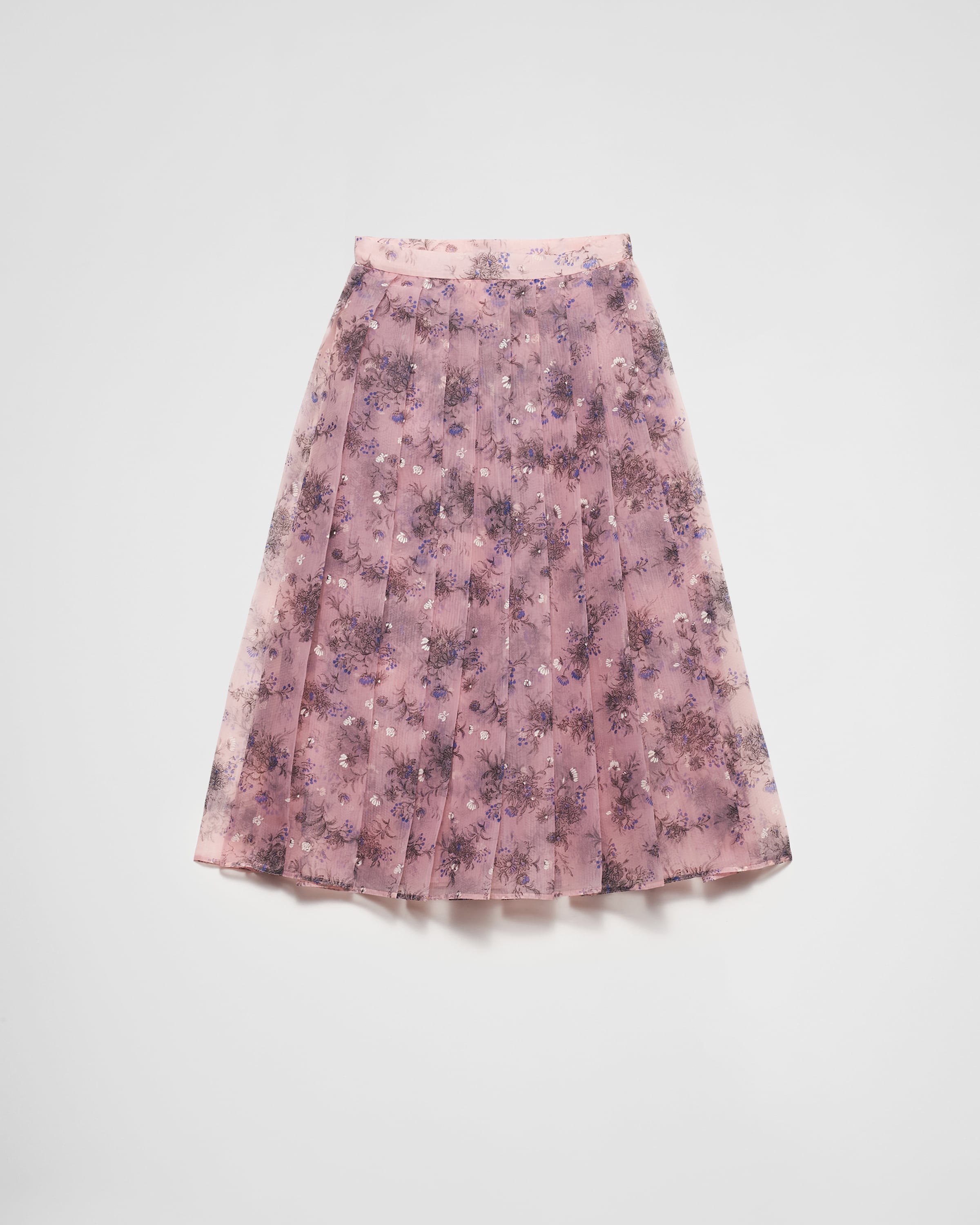 Prada Printed Nylonette Skirt In Pink