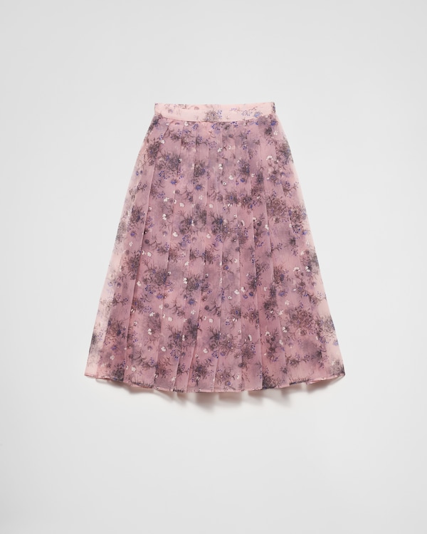 【日本入手困難】プラダ Floral print linen miniskirt スカート Ivory Embroidered linen skirt | PRADA