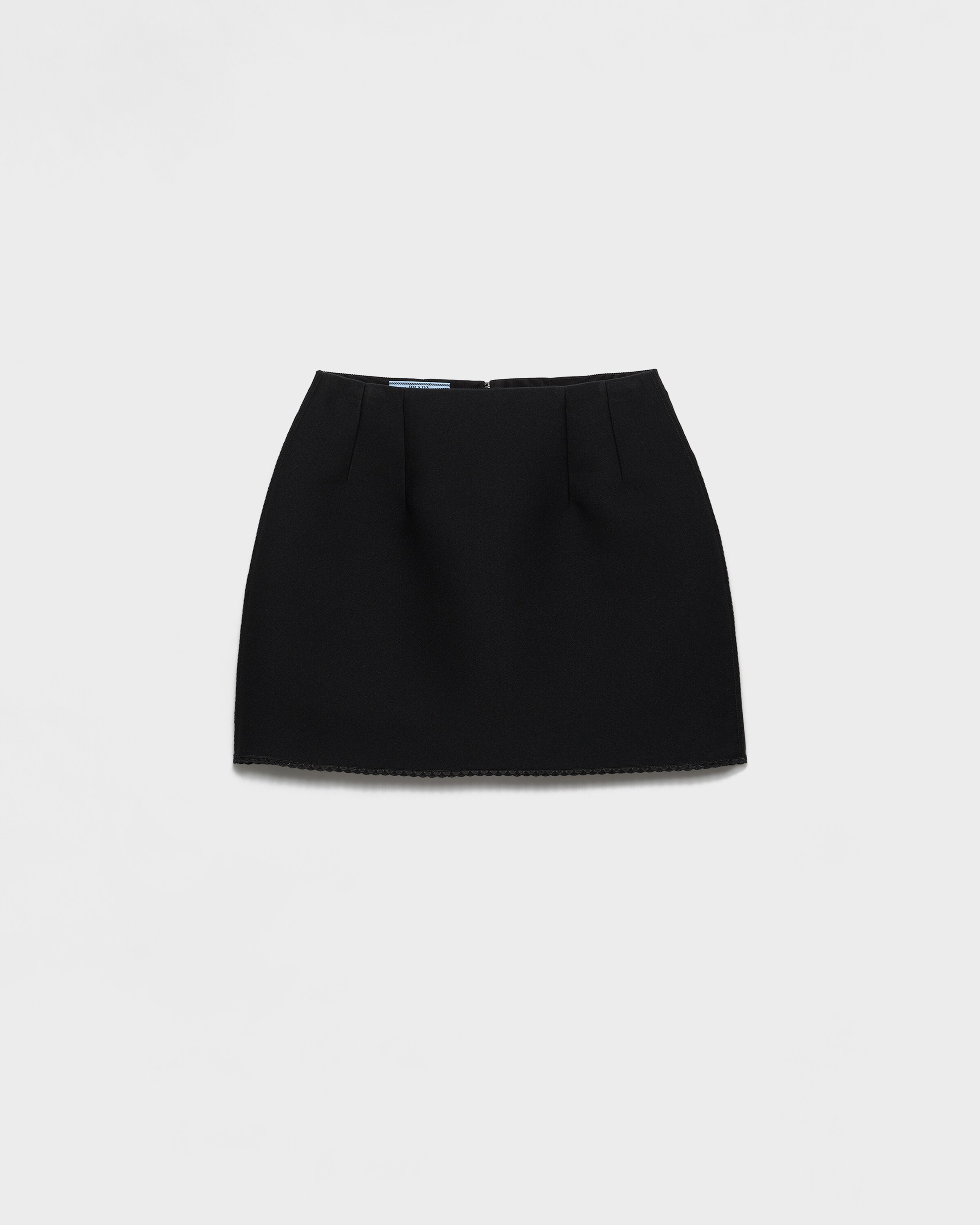 Prada Jupe Courte En Maille Scuba, Femme, Noir, Taille 38