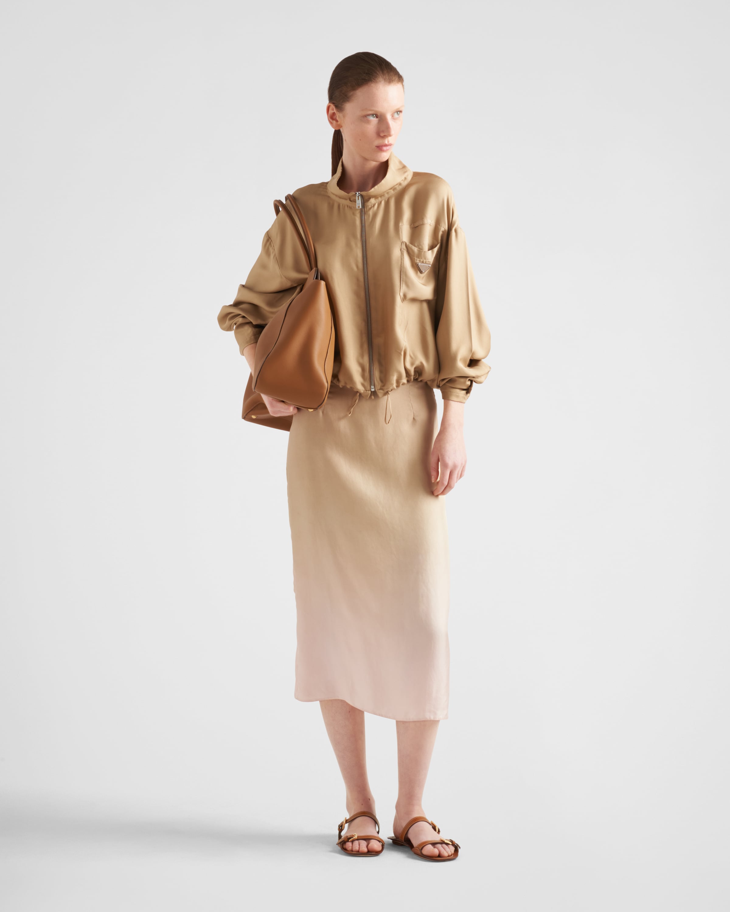 スカート prada RIBBED MIDI SKIRT Midi skirt in metal mesh PRADA | Blondie Shop