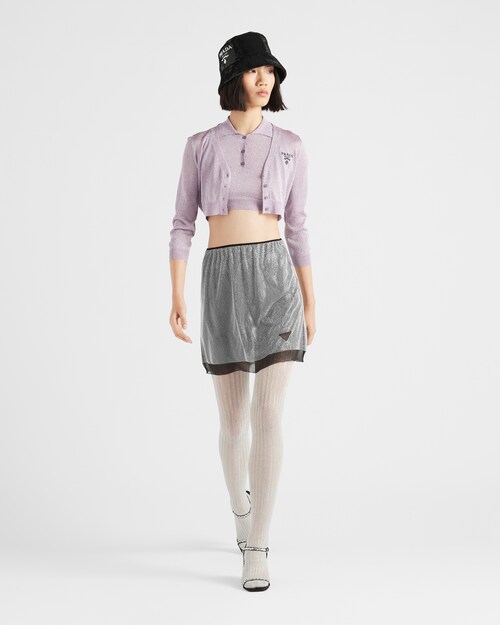 Prada Mini\u002Djupe en mousseline à micro clous 2