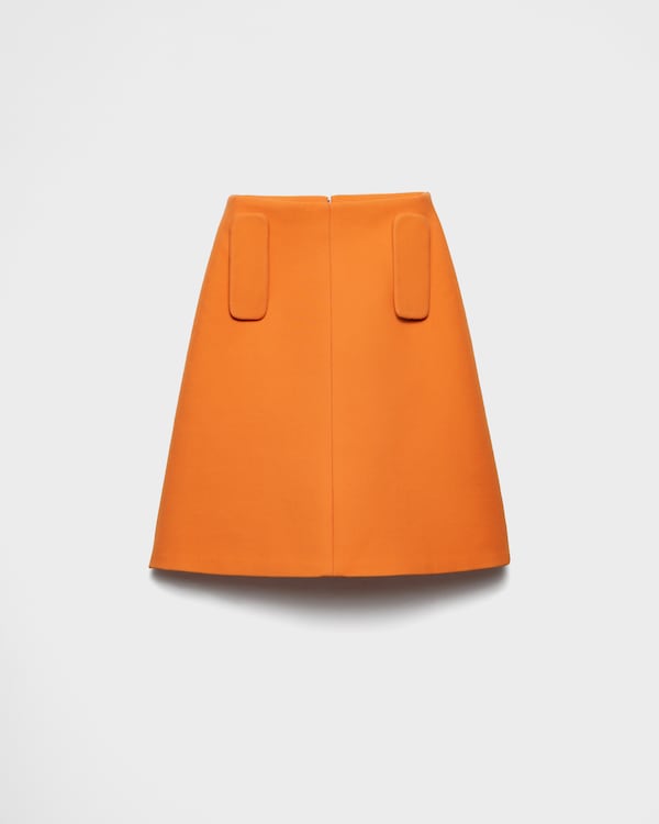 Prada ミニスカート Pleated stretch drill miniskirt 関税込 Navy Pleated stretch drill miniskirt | PRADA