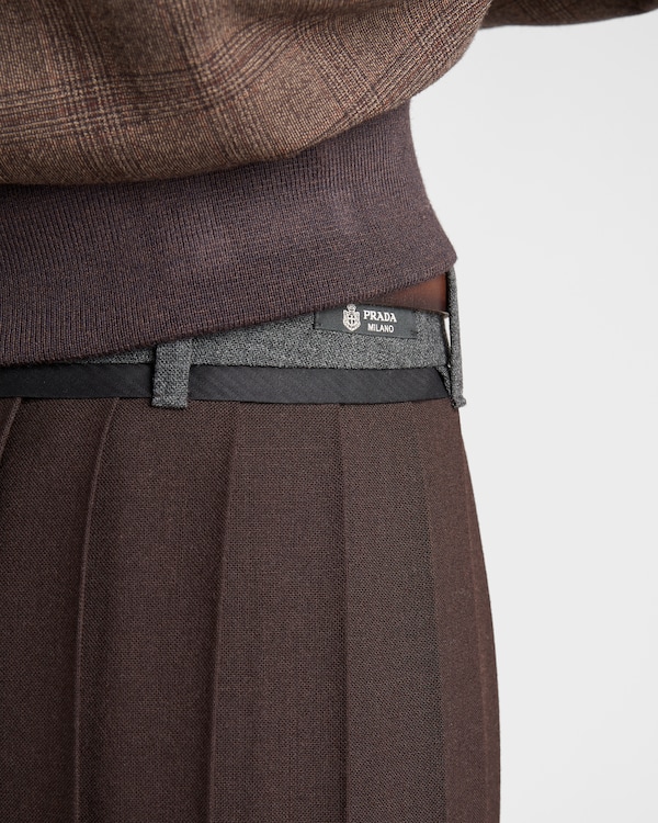 Pleated rush stitch midi skirt - Ebony Pleated rush stitch midi skirt - Ebony