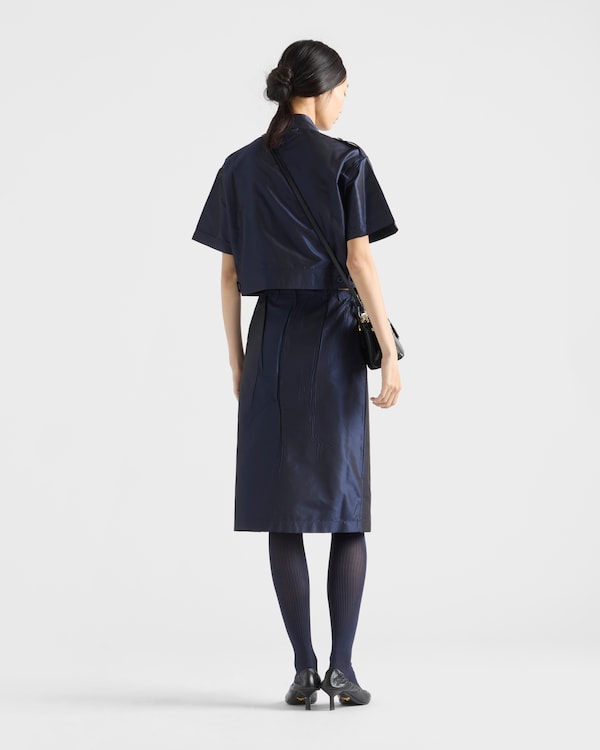 Falda midi de tafetán Falda midi de tafetán