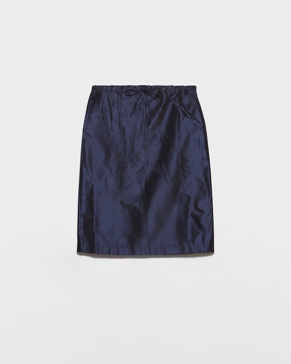 Falda midi de tafetán Falda midi de tafetán