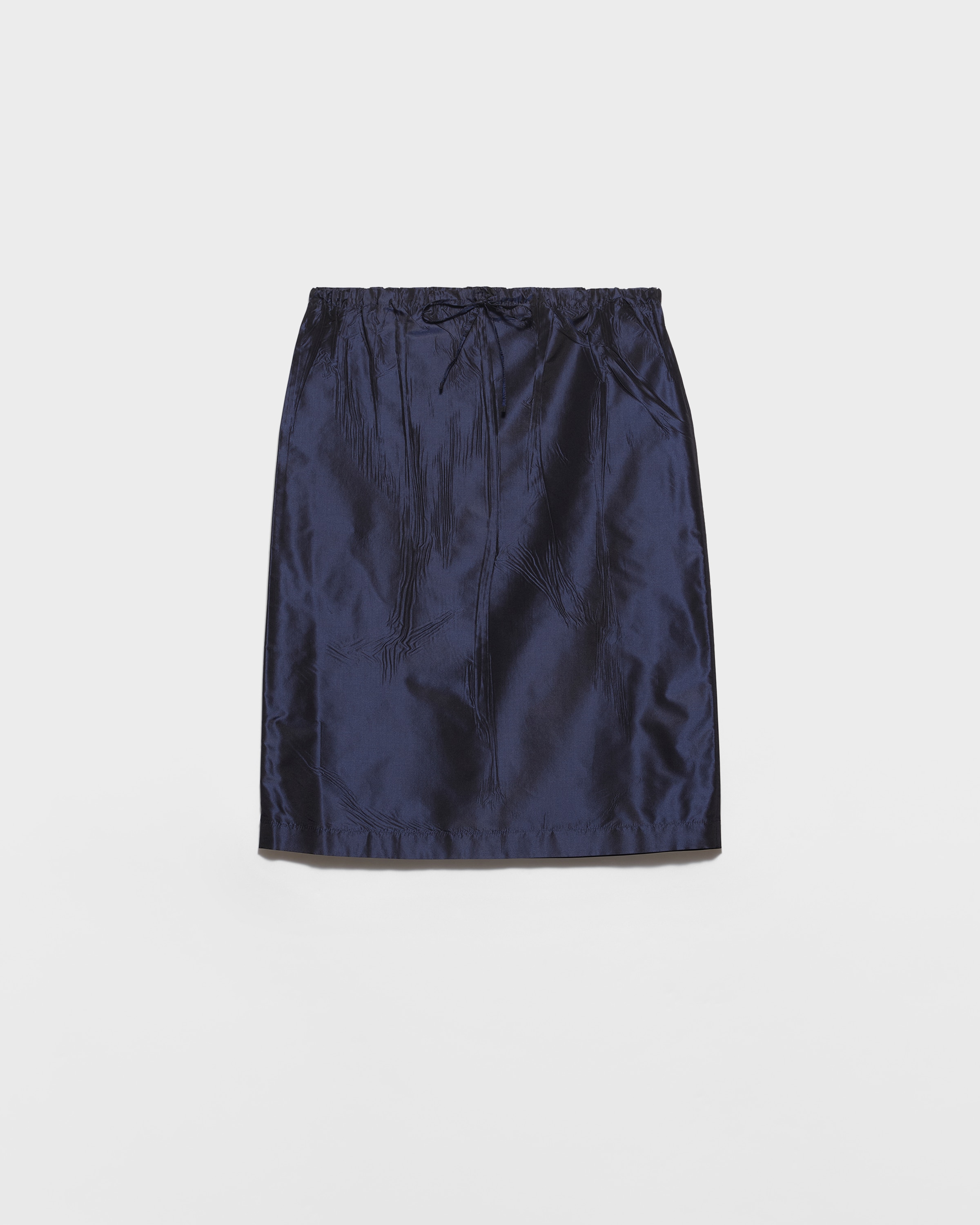 Prada Taffeta Midi-skirt, Woman, Navy, Size 36