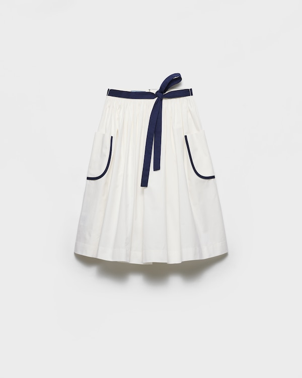 Slubbed toile skirt - White Slubbed toile skirt - White