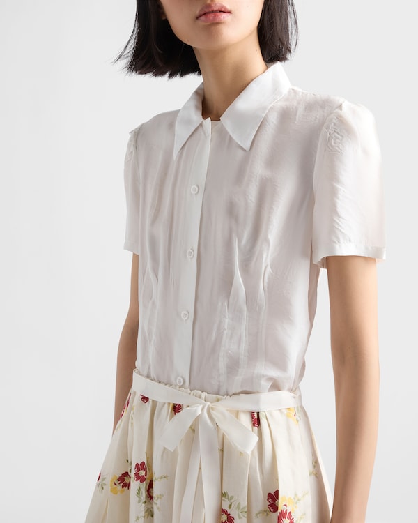 Floral print linen skirt - Ruby Red Floral print linen skirt - Ruby Red