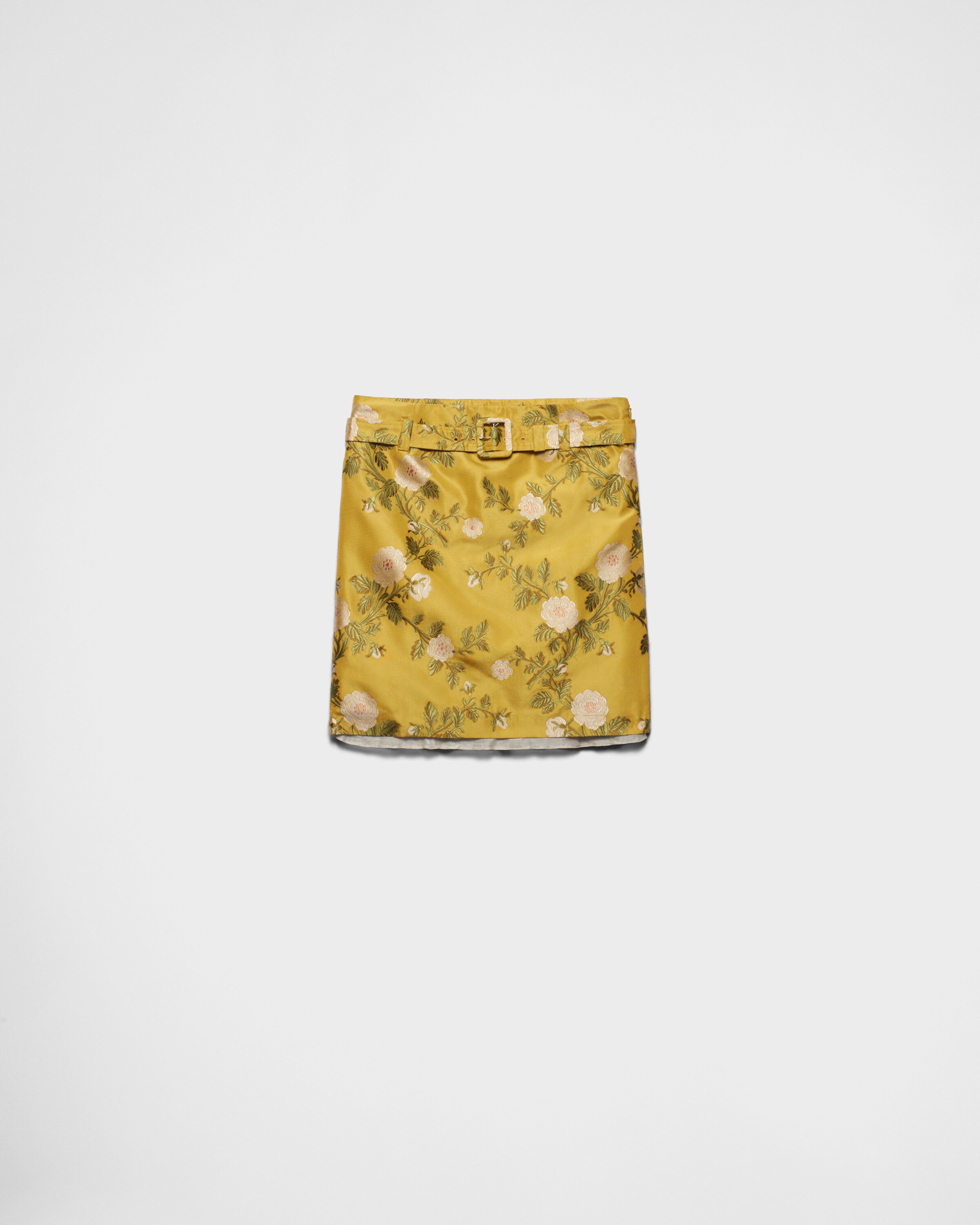 Jupe Oscar De La Renta - Jacquard Citron Brodé Fleurs - Tailles 0 2 4 - Neuve Avec étiquettes