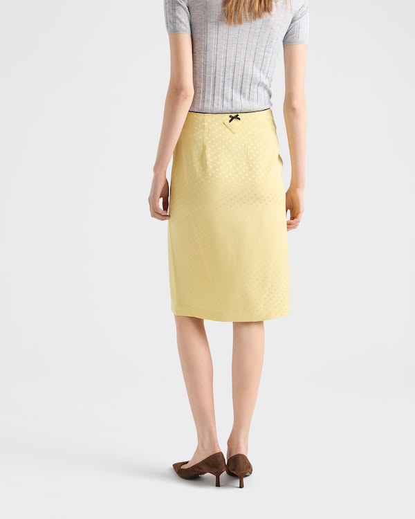 Polka-dot satin skirt - Amarillo Polka-dot satin skirt - Amarillo