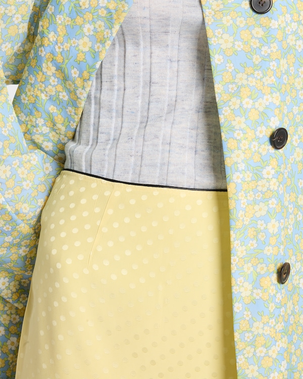 Polka-dot satin skirt - Amarillo Polka-dot satin skirt - Amarillo