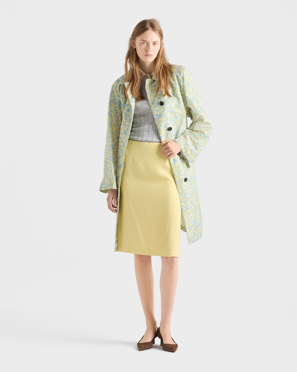 Polka-dot satin skirt - Amarillo Polka-dot satin skirt - Amarillo