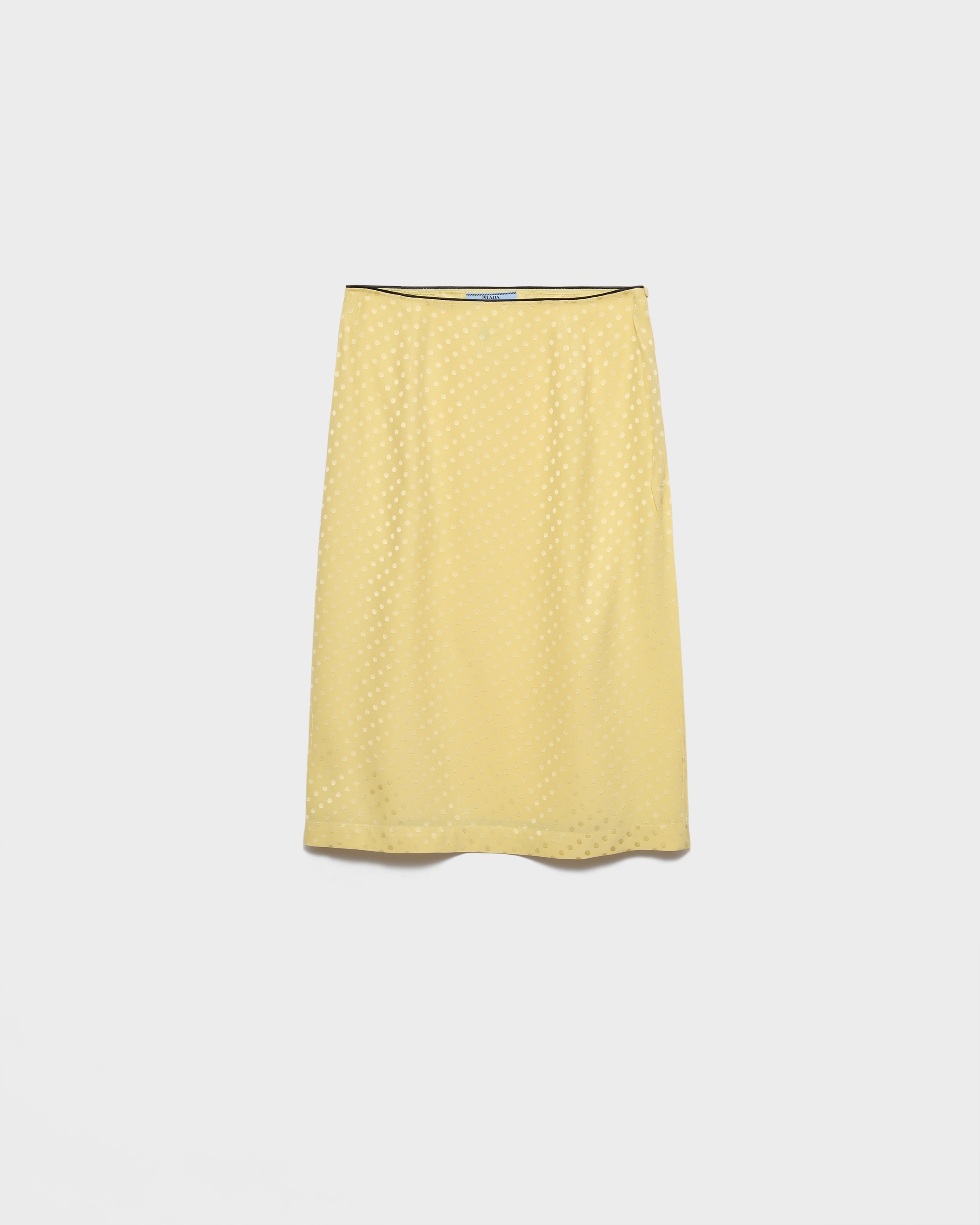 Polka-dot satin skirt