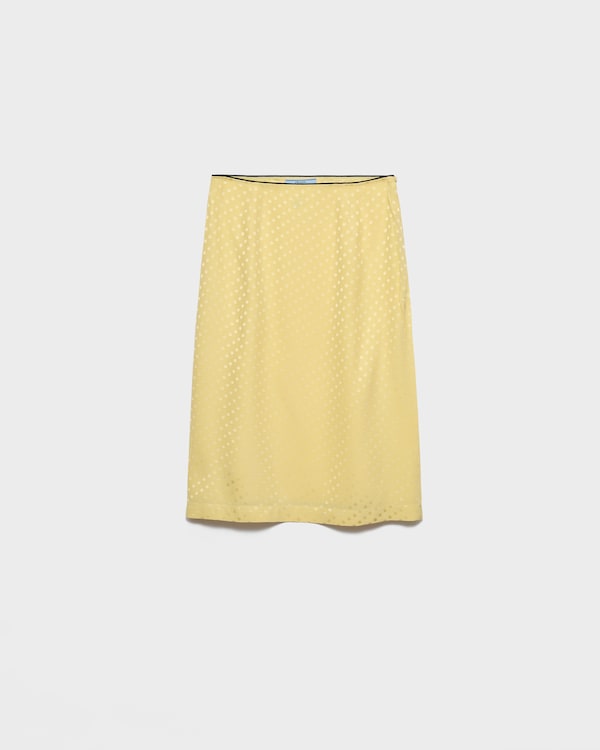 Polka-dot satin skirt - Amarillo Polka-dot satin skirt - Amarillo