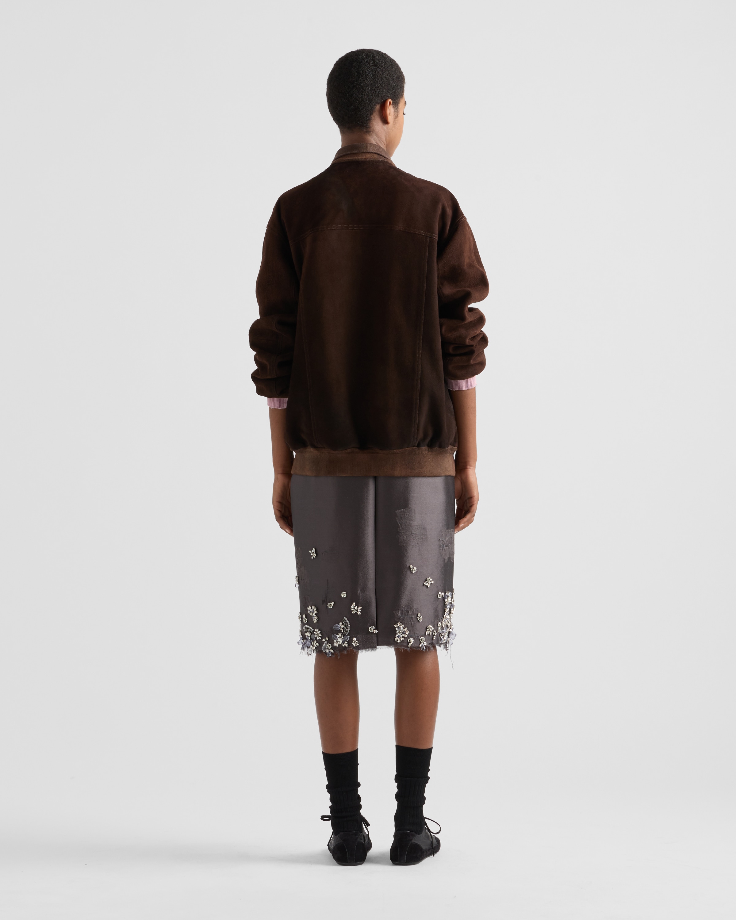 スカート PRADA FW25 Dark grey wool skirt (P107ZSOOOC2O F0480) Anthracite Gray Wool skirt | PRADA