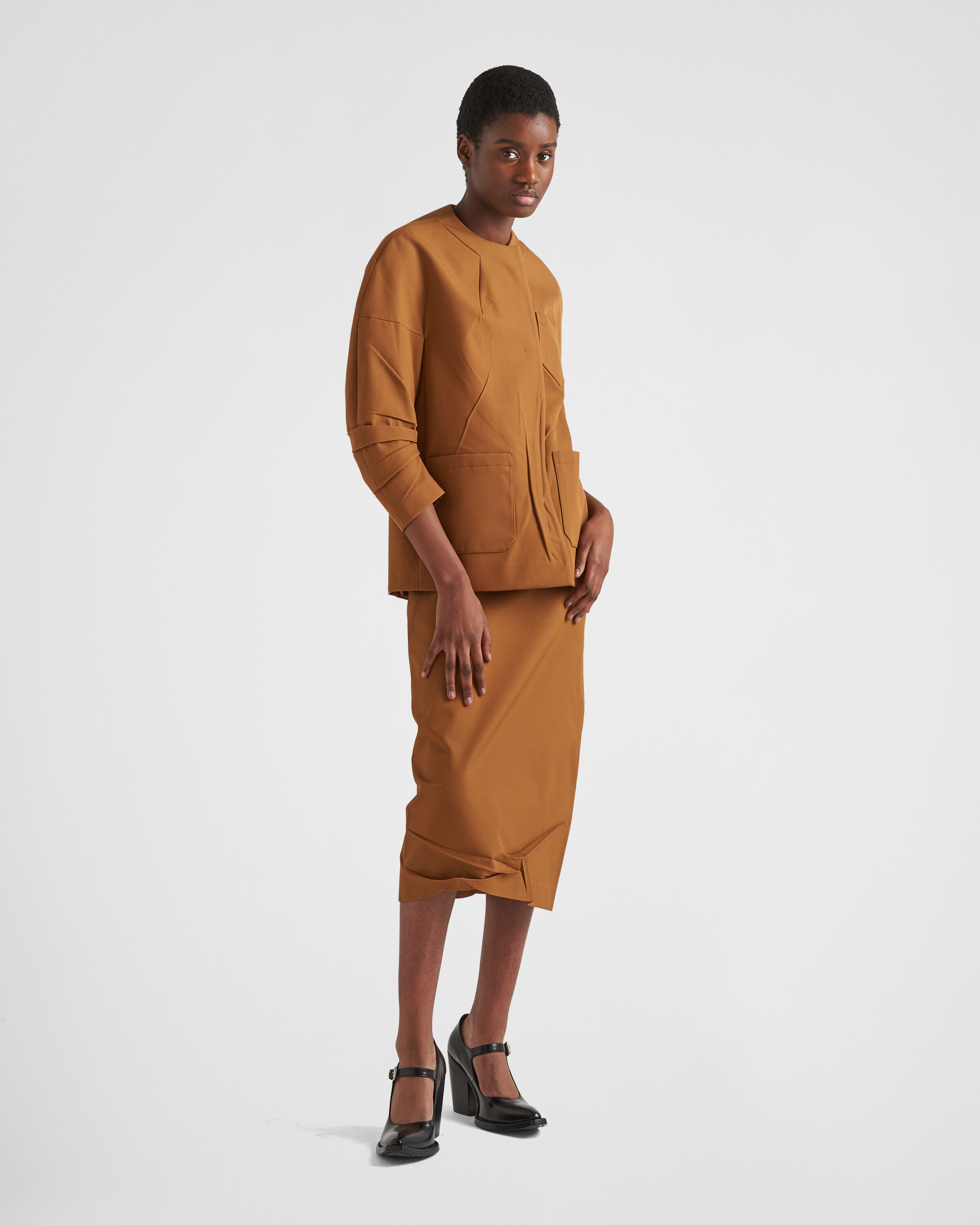 Prada Gabardine midi\u002Dskirt 2