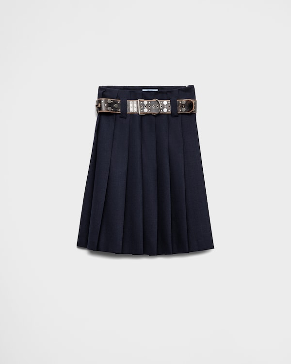 Prada スカート Pleated rush stitch skirt with belt 関税込 Prada Rush Stitch Skirt | Saks Fifth Avenue