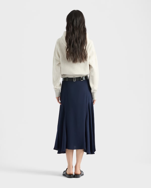 Jupe midi en crêpe Cady Jupe midi en crêpe Cady