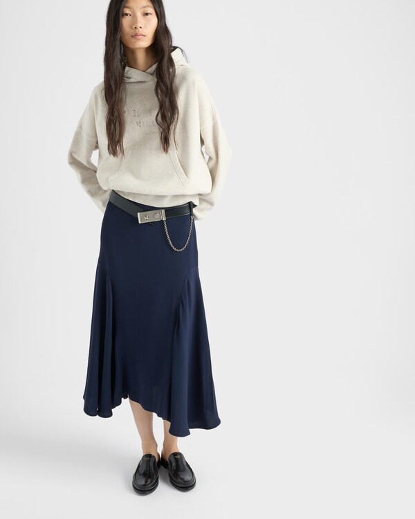 Jupe midi en crêpe Cady Jupe midi en crêpe Cady