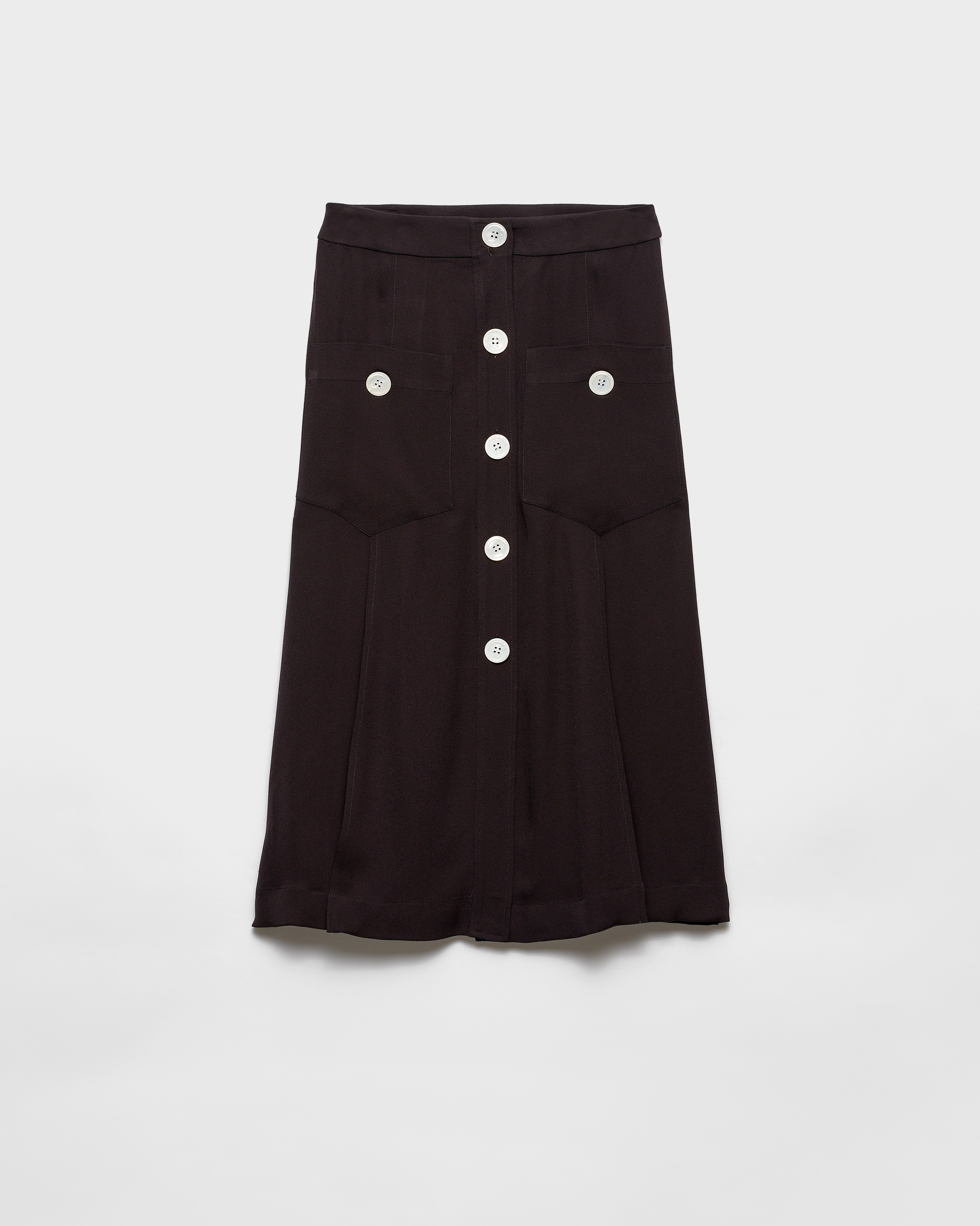 Prada Satin Skirt In Schwarz