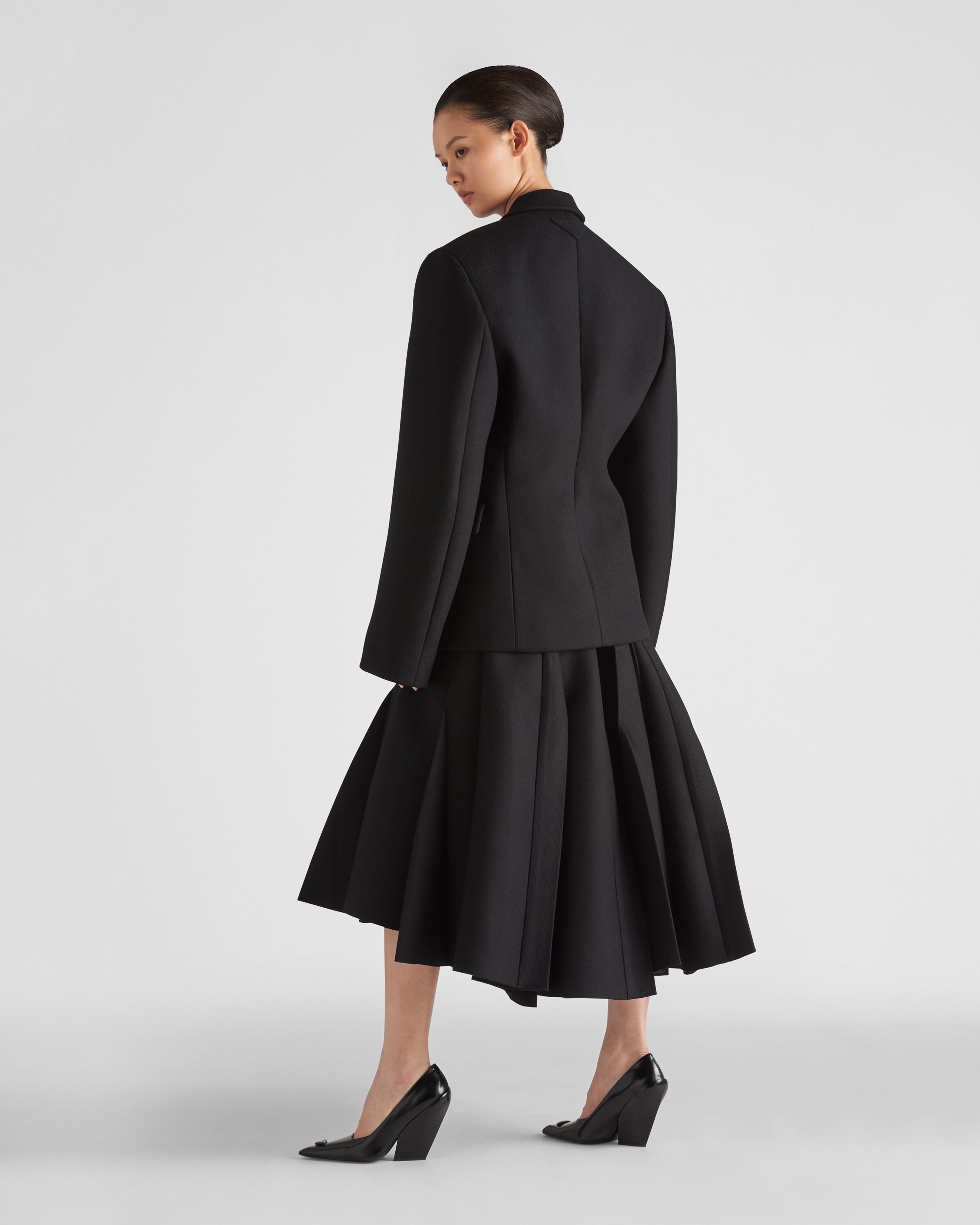 Prada Pleated kid mohair midi\u002Dskirt 5