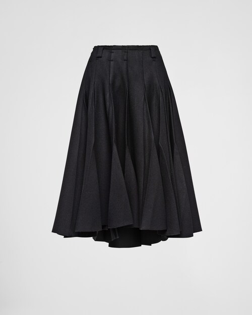 Prada Pleated kid mohair midi-skirt 1