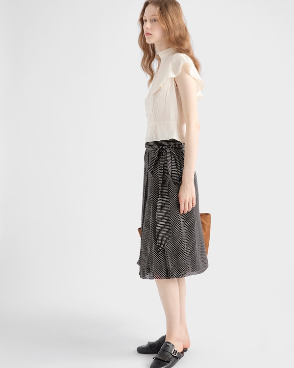 Printed chiffon wrap skirt Printed chiffon wrap skirt