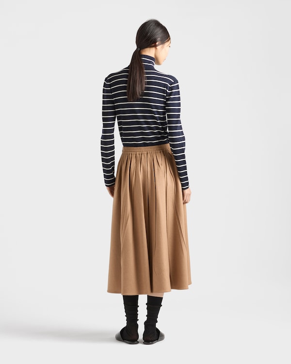 Camel-hair circle midi-skirt - Camel Brown Camel-hair circle midi-skirt - Camel Brown