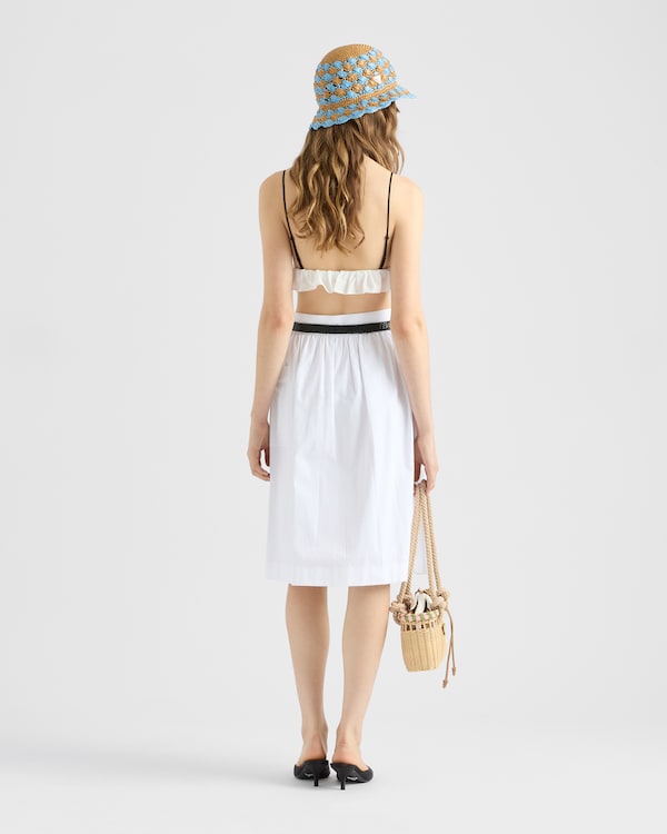 Jupe en gabardine de coton douce Jupe en gabardine de coton douce